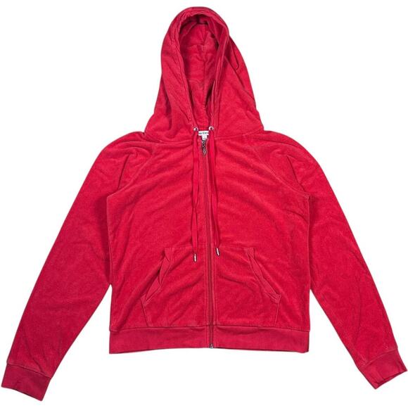 Juicy Couture McBling Glitter Red Terry Cloth Jacket - Picture 2 of 5